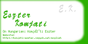 eszter komjati business card